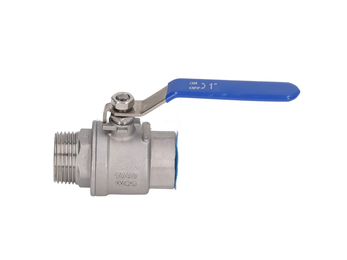 Válvula De Bola Recta De Acero Inoxidable 1 Pulgada Npt Conector Para Agua Aceite