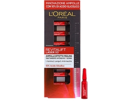 L´ORÉAL - Revitalift Laser X3 Peeling Effect Ampoules - Vyhlazující pleťové sérum v ampulích 9.0ml