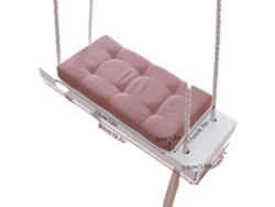 Columpio de madera, ecológico, capacidad de carga de 50 kg, rosa.