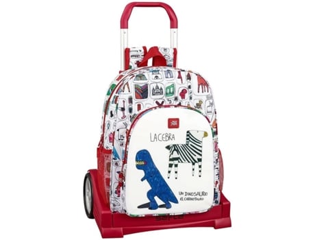 Mochila Trolley ALGO DE JAIME ADJ65057-00-U (Blanco - Poliéster - 42x33x14 cm)