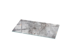 Cristal Para Mesa Rectangular Espelharte (125x50 Cm - Patrón De Mármol Natural - Gris)