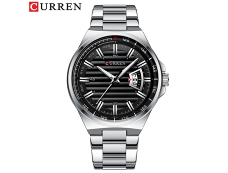 Relojes para hombres, relojes de pulsera con calendario resistentes al agua, reloj con correa de acero inoxidable para hombres, carcasa blanca y ne...