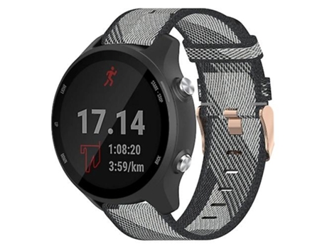 Correa para Garmin Forerunner 245 Music 20mm Correa de reloj tejida de nailon gris VENISYMLIS