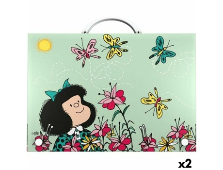 Portadocumentos GRAFOPLAS Mafalda Spring Cierre Multicolor Din A4 2 Unidades