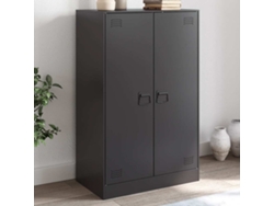 Aparador De Acero Negro 67x39x107 Cm