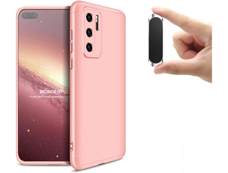 Carcasa y Soporte Huawei P40 Pro Slim armor 360º (Rosa)
