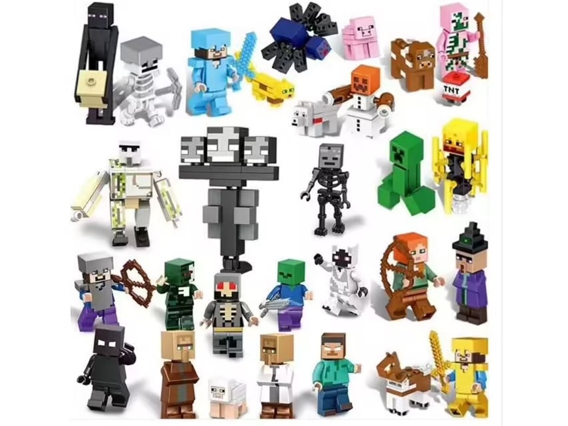 Set de construcción de minifiguras de Minecraft de 30 piezas