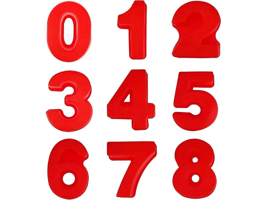 Molde De Silicona Digital 3d Grande Para Pastel De 10 Pulgadas Con Números (0-8)