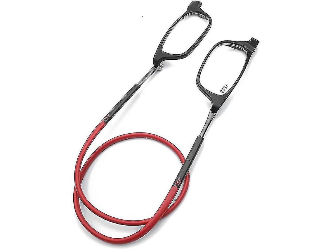 Gafas De Lectura Plegables Portátiles Tr90 Con Clip Para El Cuello Para Hombres Y Mujeres 1.5x