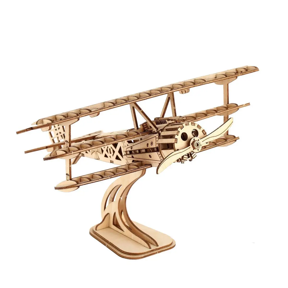 Rompecabezas de madera 3D, modelo de avión, estimulante cerebral, adecuado para construcción mecánica artesanal.