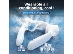 Ventilador de cuello portátil sin aspas, 3 velocidades, recargable.