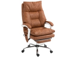 Silla De Oficina Marrón Con Soporte Lumbar Inflable