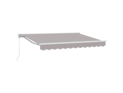 Toldo retráctil Vidaxl de tela gris (250 x 200 cm)