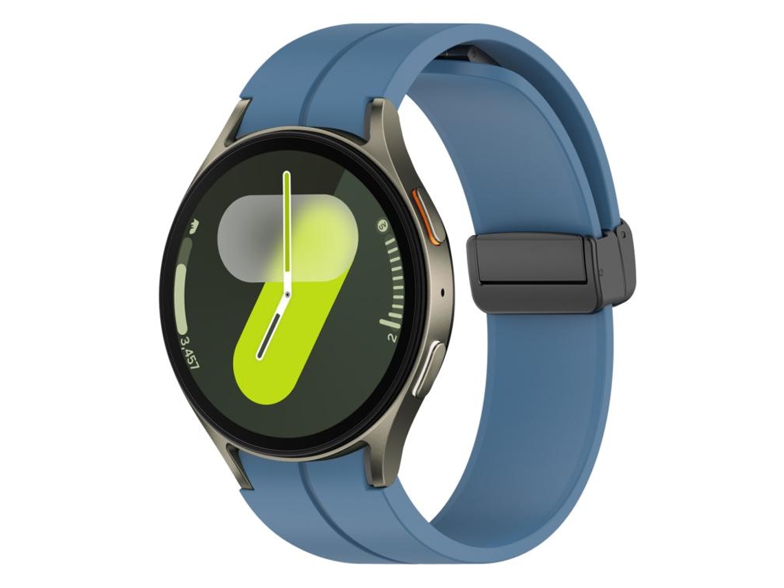 Correa de silicona para Samsung Galaxy Watch 7/fe/6/5/4 - Negra - Cierre magnético plegable