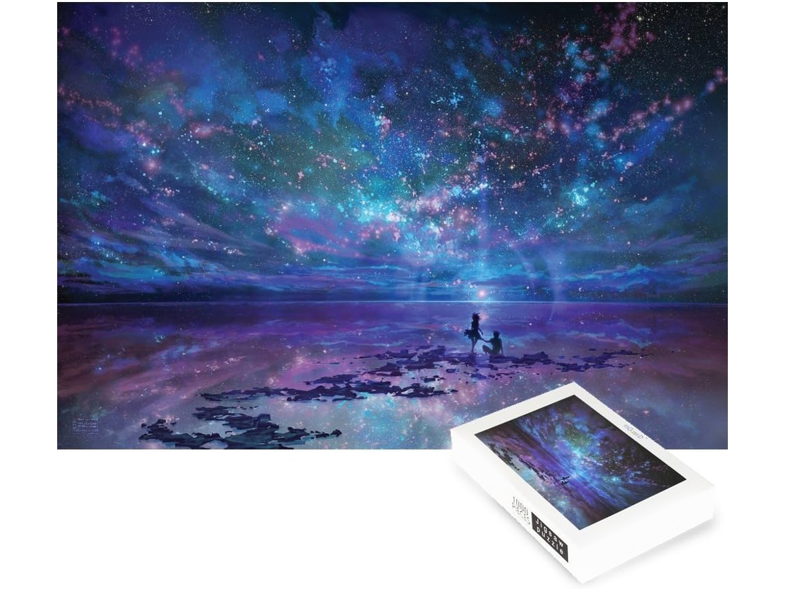 Rompecabezas De 1000 Piezas - Serie Imagination - Rompecabezas Romántico De Fantasía Con Estrellas Y Mar (morado)