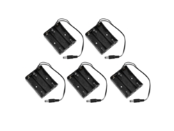 5 Soportes Para Baterías 18650 Con Conector Dc De 5,5 X 2,1 Mm Para Almacenamiento Y Carga De Baterías Diy