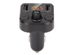 Cargador De Coche Led Multifuncional Con Bluetooth 5.0, Transmisor Fm, Carga Rápida, Doble Puerto Usb Y Reproductor De Mp3.