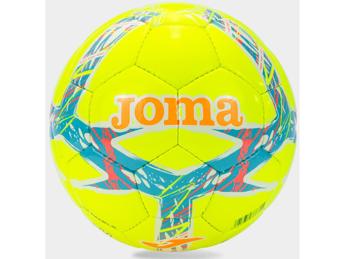Balón de fútbol Joma Dali III, amarillo fluorescente/turquesa, talla 5