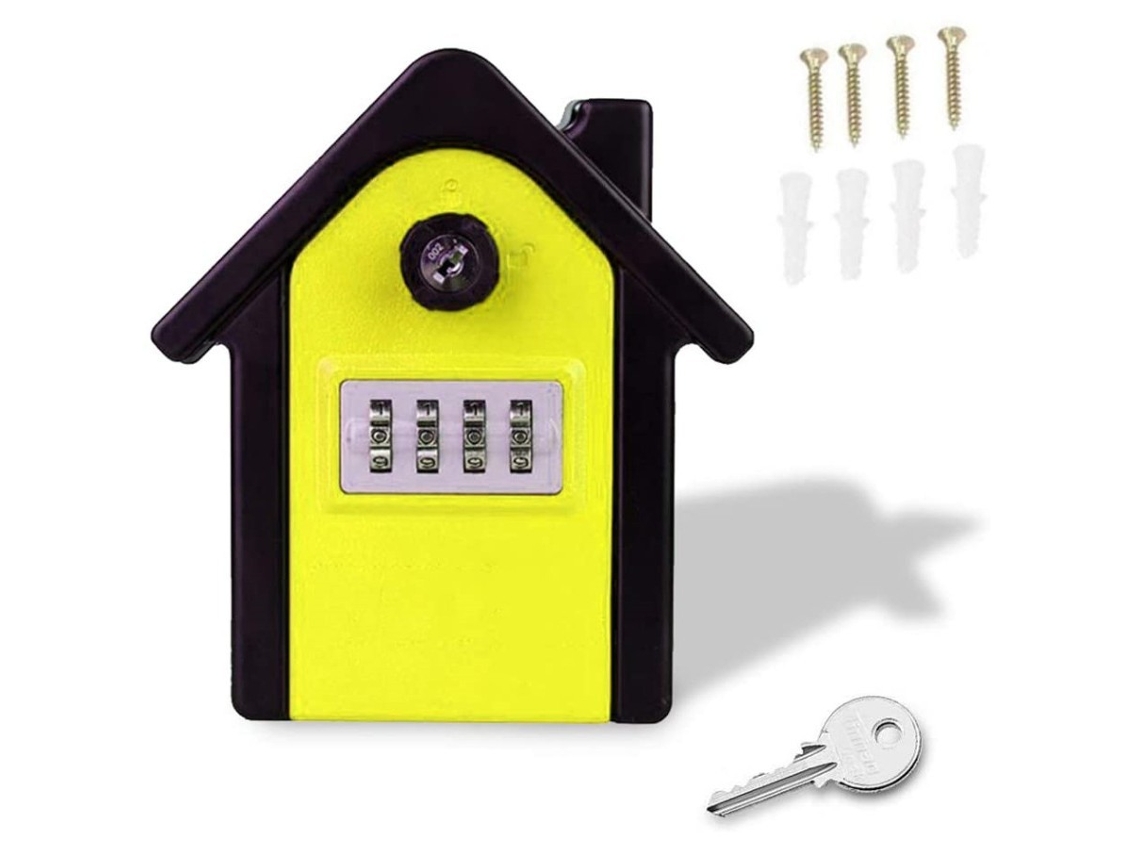 Caja De Llaves Eifson Grande Segredo 4 Dígitos Llave 15x13.5x5.5cm (amarillo)
