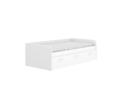 Cama Nido con 3 Cajones Blanco MIRAKEMUEBLE 60x194x97cm