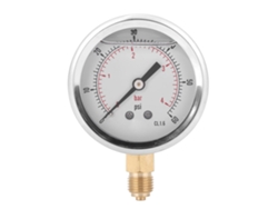 Manómetro Radial Lubricado De 4 Bar Y Rosca 1/4 Bsp Para Máquinas Y60 Pgg604