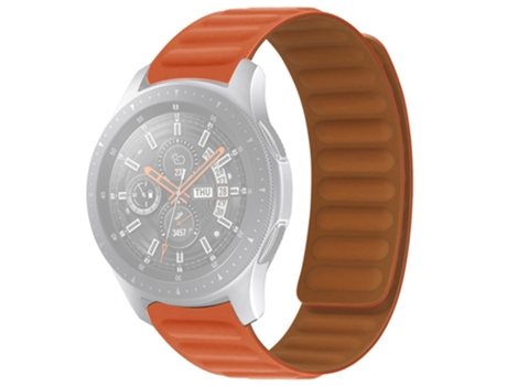 Correa de Silicona 20mm magnético para Samsung Galaxy Watch4 40mm/44mm/Garmin Venu 2 Plus - anaranjado