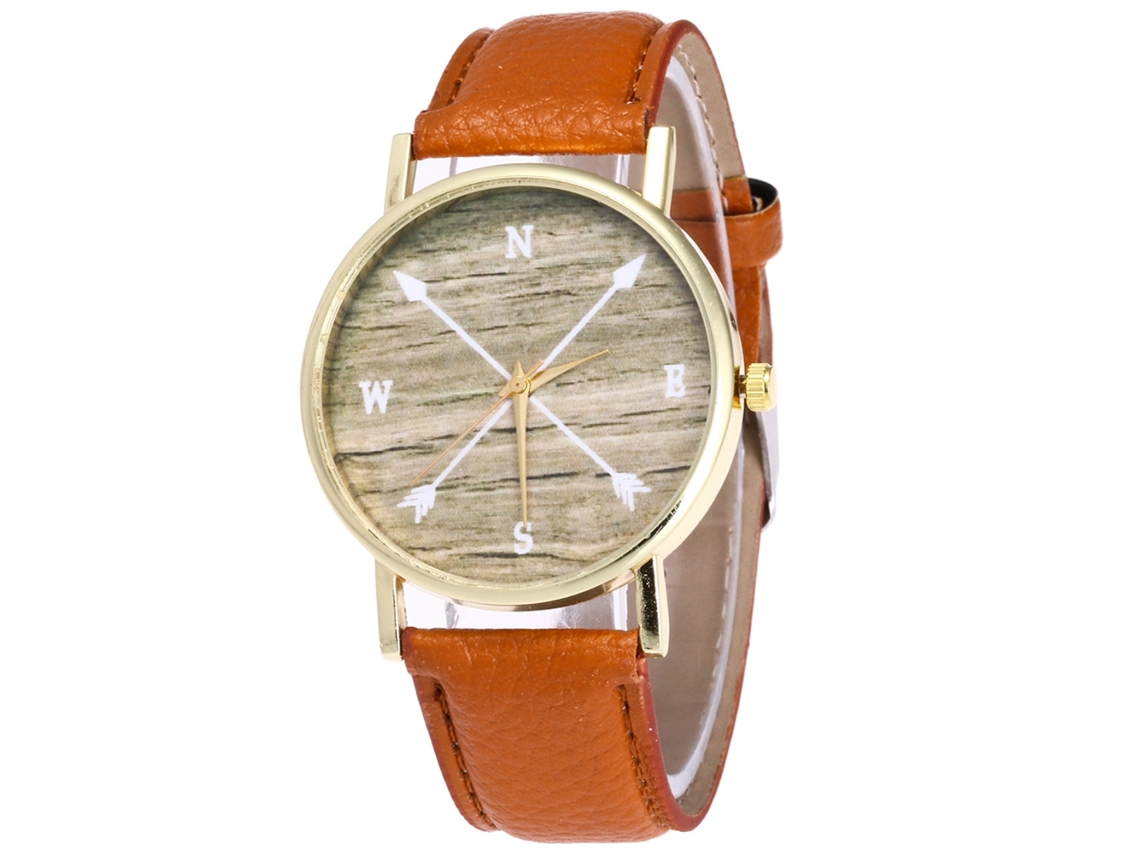 Reloj De Pulsera Casual De Moda Para Mujer Zhoulianfa Con Esfera Redonda Y Correa De Cuero Sintético (negro)