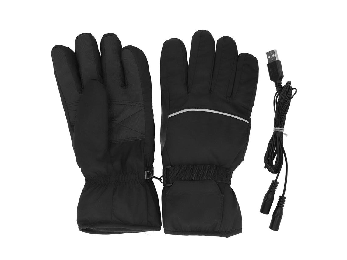 Ats-guantes Calentados Eléctricos Impermeables Transpirables Con Pantalla Táctil Ajustables Para Deportes Al Aire Libre Negro