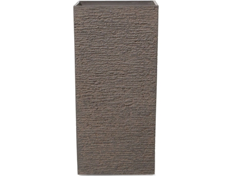 Maceta cuadrada marrón oscuro 40x40x81 cm BELIANI Gaza