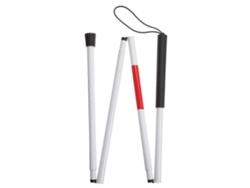 1 bastón plegable portátil de aleación de aluminio para personas ciegas (blanco)