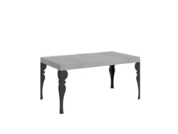 Mesa extensible Paxon 160/244x80 cm, patas de hormigón antracita, Itamoby