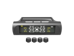 Sistema de monitoreo de presión de neumáticos. Monitor de neumáticos de fácil instalación con indicador de temperatura para SUV y automóviles. GOKOCO