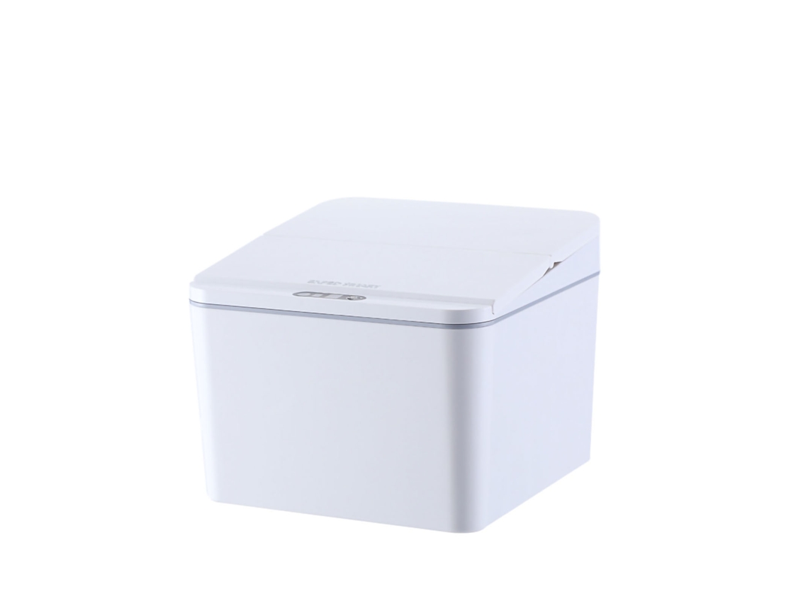 Papelera Inteligente Con Sensor De Inducción Eléctrica, 4 Litros, Para Mesa/coche, Blanca