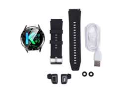 Reloj Inteligente 2 En 1 Con Auriculares Bluetooth, Certificación Ip67, Nfc Y Pronóstico Del Tiempo Para Android 4.4+.