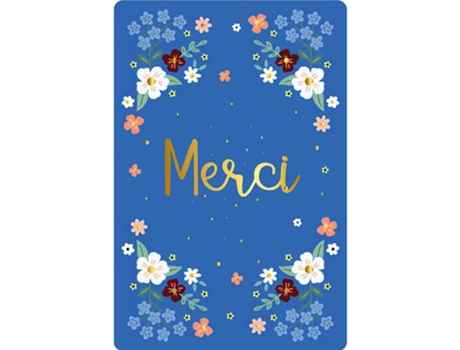 Tarjeta doble KIUB Des Plumes Et Des Fleurs Merci