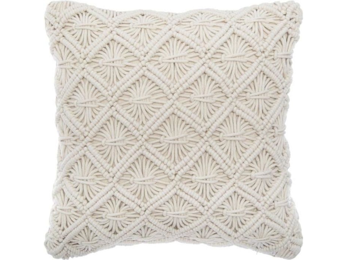 Cojín Verano Macramé 40 X 40 Cm Beige