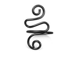 Anillo de tensión ajustable para ganchillo, hilo negro para manualidades