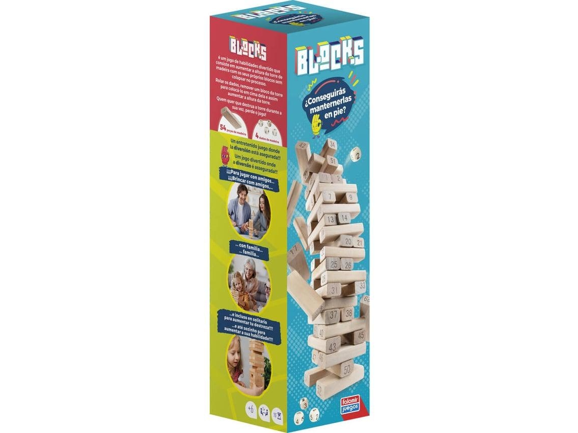 Juego de Mesa FALOMIR Blocks (Edad Mínima: 6 Años - Dificultad: Baja)