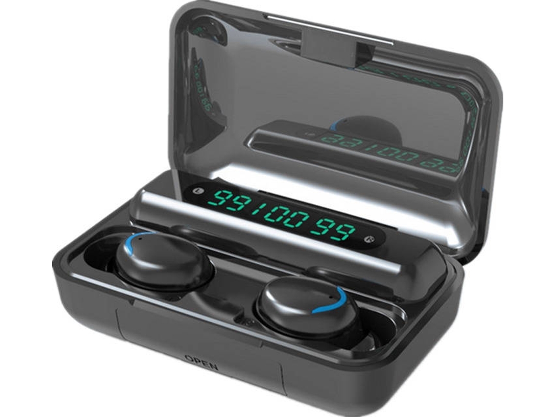 Auriculares Bluetooth True Wireless GETEK F9-5 (In Ear - Micrófono - Negro)