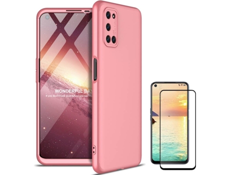 Kit Funda y Protector para Oppo A53 PHONESHIELD BD-GK&9D-PK-OP-A53 Rosa