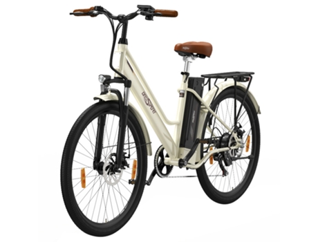 Bicicleta eléctrica ONESPORT OT18-3 City 250W 36V 14.4Ah 100km Alcance máximo 25km/h Freno de disco delantero y trasero Blanco