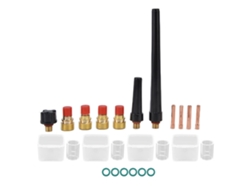 Kit De Accesorios Para Soplete Tig 21 Piezas: Coleteras, Copas De Vidrio, Taponeras Para Modelos Wp‑9 20 25 300a