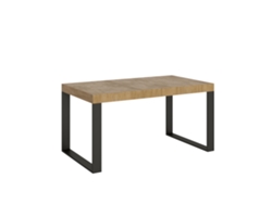 Mesa de Comedor ITAMOBY Tecno Premium (90x160/420 - Paneles de Melamina - Roble Natural)