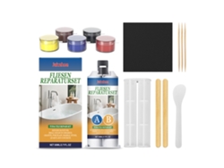 Kit de reparación de azulejos con herramientas y materiales
