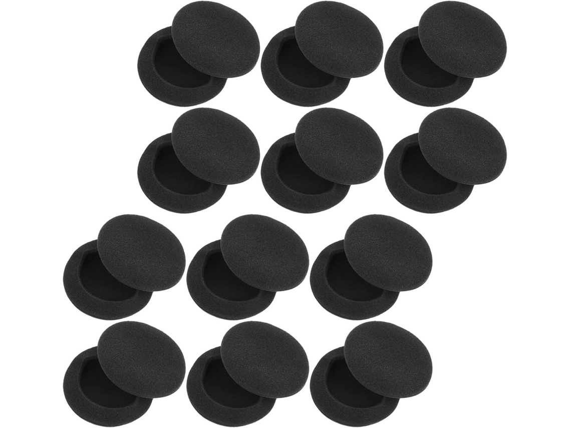 Paquete De 50 Almohadillas De Espuma Suave Negras De 60 Mm Para Auriculares.