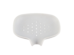 Jabonera De Silicona Con Bandeja De Drenaje Para Lavabo Y Ducha - Almacenamiento Práctico - Gris