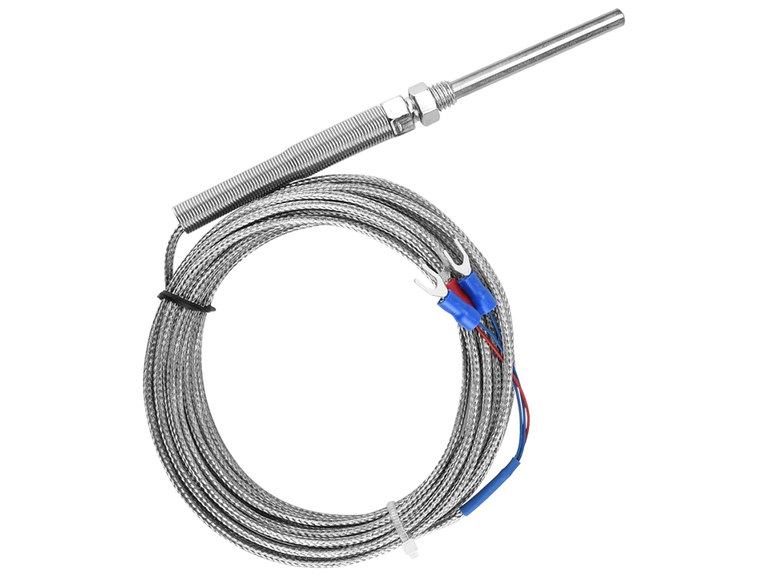 Sonda Termopar Pt100, Sensor De Temperatura De 0 A 400 ℃ Con Cable De 5 M, Sonda De 50 Mm Y Rosca M8.