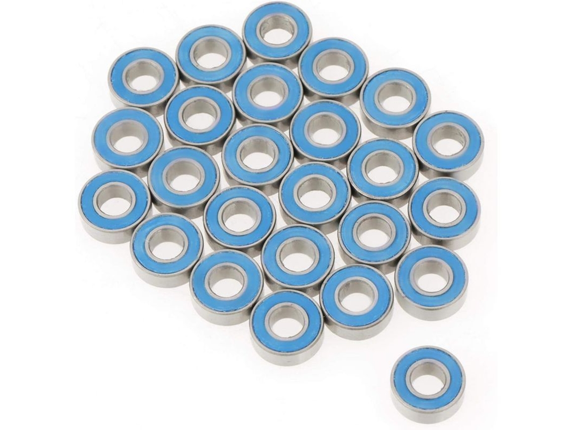 Rodamientos De Bolas Sellados Mr115-2rs Con Goma Azul 5x11x4mm - Juego De 25 Piezas Acero Resistente Al Desgaste