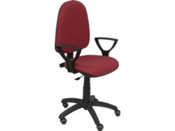 Silla de Escritorio Operativa PYC Ayna Rojo BF RP con ruedas antiarañazos (Brazos Fijos - Tejido)