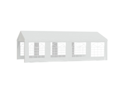 VPMKP - Gazebo de jardín Outsunny exterior carpa para fiestas 4x8 m polietileno ventanas acero galvanizado
